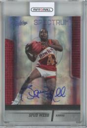 2009-10 Panini Absolute Spud Webb Memorabilia Spectrum Signatures Platinum #114【8/25】 Atlanta Hawks