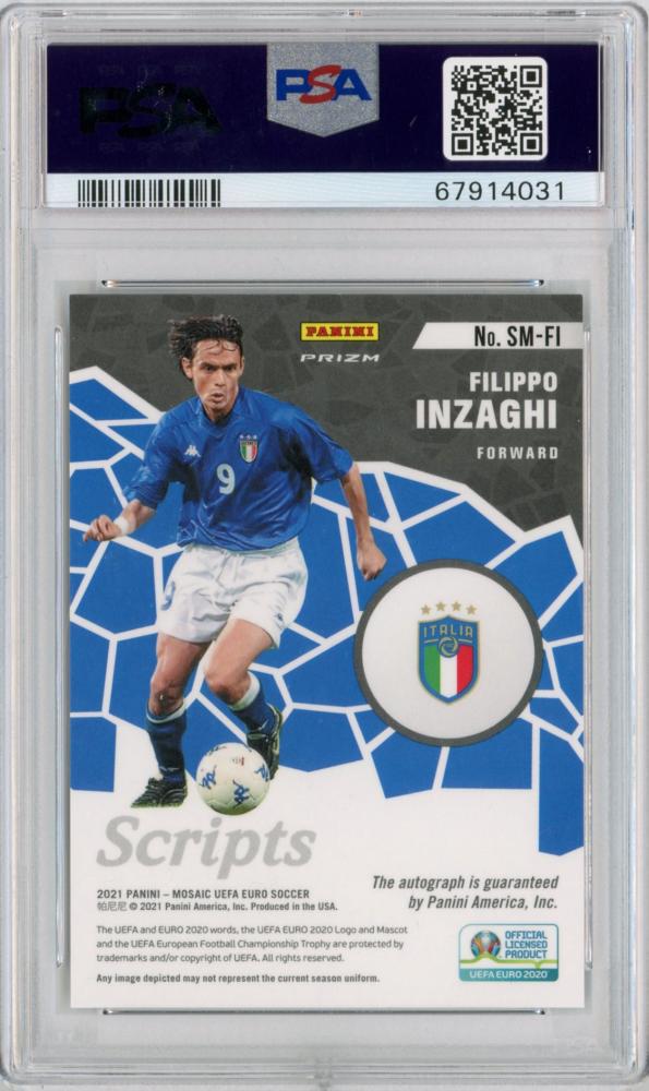 ミントモール / MINT 福岡店 / [PSA10]2021 Panini Mosaic Euro Filippo Inzaghi Scripts Autographs  直筆サインカード