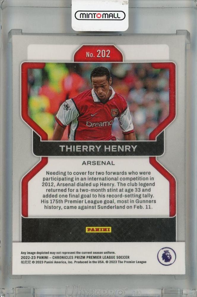 ミントモール / MINT 浦和店 / 2022-23 Panini Chronicles Arsenal Thierry Henry Prizm  Premier League #202