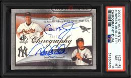 2007 SP Authentic #CDRJ Cal Ripken Jr./Derek Jeter Chirography Dual Autograph【54/75】【PSA NM-MT 8】 (MSV#1810)