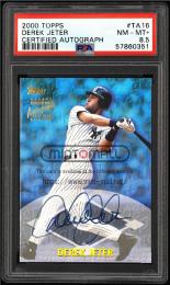 2000 Topps #TA16 Derek Jeter Autographs A【PSA NM-MT+ 8.5】  (MSV#1422)