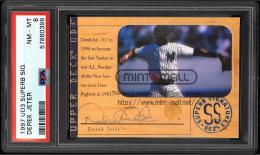 1997 UD3 #4 Derek Jeter Superb Signatures【PSA NM-MT 8】  (MSV#1420)