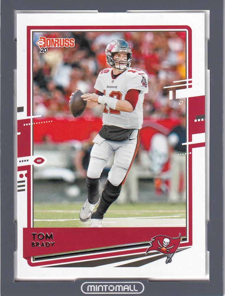MINT 2020 Donruss Football Tampa Bay Buccaneers Tom Brady Base Photo Variation Aqueous Test Parallel