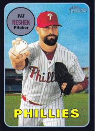 2018 Topps Heritage Philadelphia Phillies Pat Neshek Base Black Refractorsパラレル版 17/69