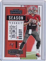 2020 Panini Contenders Tampa Bay Buccaneers Tom Brady Base Season Ticket
