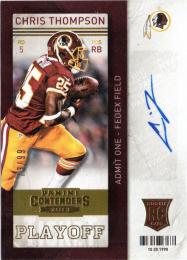 2013 PANINI Contenders Chris Thompson Autograph (RC) 73/99