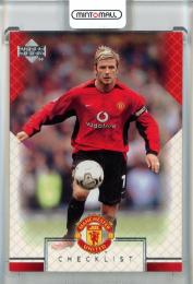 2002 Upper Deck Manchester United David Beckham Checklist Manchester United