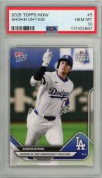 2025 Topps Now Shohei Ohtani Reigning NL MVP Launches His 1st HR of 2025 #5【PSA 10 GEM MT】