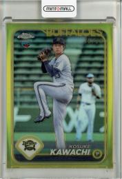 2024 Topps NPB Chrome 河内康介 Yellow Refractor #135 (ラストナンバー) ※反り有【75/75】 オリックス・バファローズ