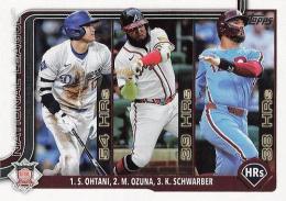 2025 Topps SERIES.1 MLB #144 National League Leaders HR(Shohei Ohtani/Marcell Ozuna/Kyle Schwarber) レギュラーカード