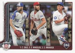 2025 Topps SERIES.1 MLB #272 National League Leaders ERA(Chris Sale/Zack Wheeler/Shota Imanaga) レギュラーカード