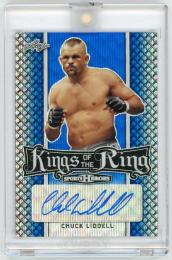 2018 Leaf Metal Sports Heroes Kings of the Ring Autograph Blue Wave Parallel Chuck Liddell 5/10