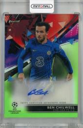 2021-22 Topps Finest UEFA Champions League Ben Chilwell Base Autographs Neon Green Refractor #BA-BC【18/99】 Chelsea FC