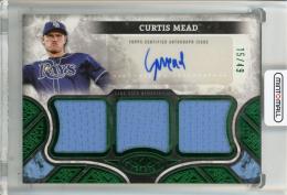 2025 Topps Tier One Curtis Mead Relic Autographs Green Triple Relics #AT1RCM【15/49】 Tampa Bay Rays