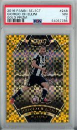 2016-17 Panini Select Soccer Giorgio Chiellini Field Level/Gold Prizms/#248【02/10】【PSA7】 Juventus