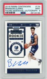 2019-20 PANINI Contenders Brandon Clarke Rookie Season Ticket Facing Sideways #134【PSA9】《MINT》Memphis Grizzlies
