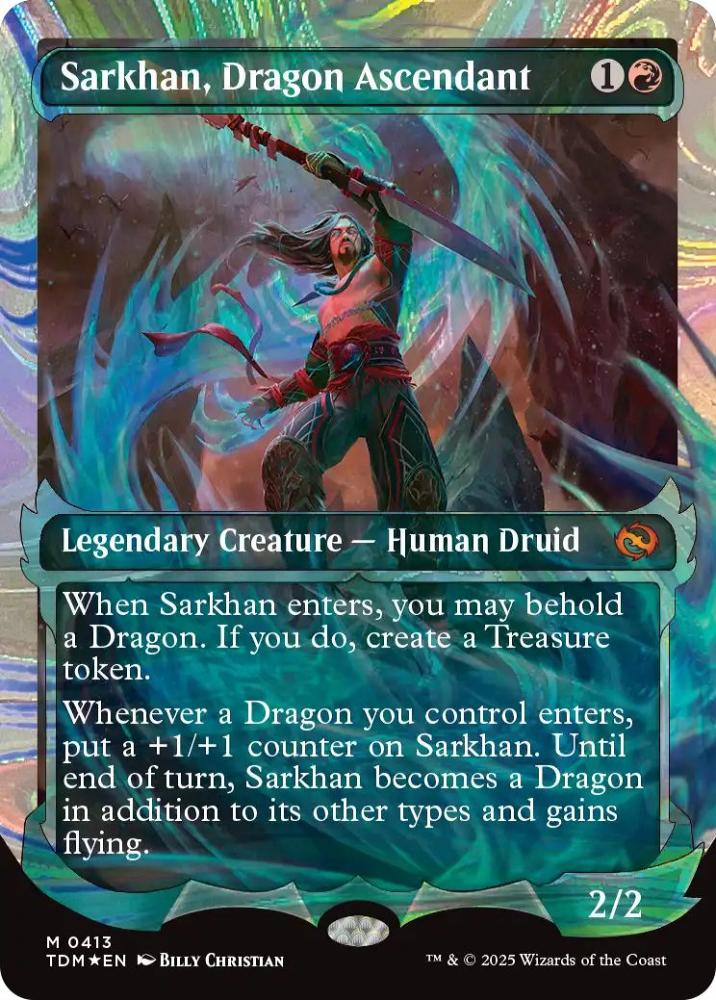 龍へと昇る者、サルカン　ハロ　Foil ハローFOIL)龍へと昇る者、サルカン/Sarkhan, Dragon Ascendant