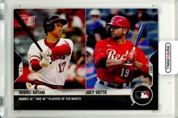 2021 Topps Now Shohei Ohtani/Joey Votto  #604 Named AL AND NL Player Of The Month  Angels