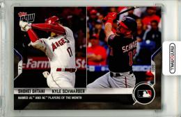 2021 Topps Now Shohei Ohtani/Kyle Schwarber #444 Named Al And NL Player Of The Month Angels
