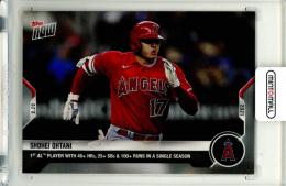 2021 Topps Now Shohei Ohtani #878 1st AL Player With 45+ HRs 25+ SBs&100+ Run In A Single Season Angels