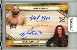 2019 Topps WWE Summerslam  Mike Kanellis / Maria Kanellis DA-MK Dual Autograph 04/10 ※裏面角ダメージ有り