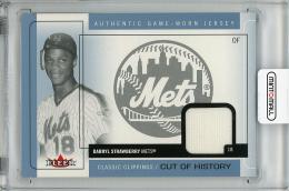 2005 FLEER Classic Clippings  Darryl Strawberry Game Worn Jersey