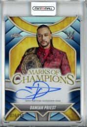 2025 Topps Chrome WWE Damian Priest Marks of Champions Autographs/Blue Refractors/#MOC-DP【024/150】