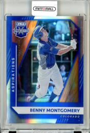 2021 Panini Elite Extra Edition Baseball  Benny Montgomery Aspirations Blue Parallel 020/249