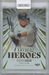 2024 BBM 2nd Version / 萩尾匡也(読売ジャイアンツ) ちぢみライトグリーン箔版COMING HEROESインサートカード 【25/25】 《やや難あり》