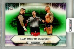 2021 Topps WWE Randy Orton def. Kevin Owens #23 Base Light Green Parallel【106/199】