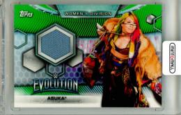 2019 Topps WWE Women's Division Asuka #MR-AK Mat Relic Green Parallel【001/150】《1stナンバー》
