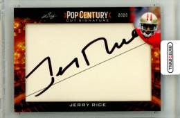 2020 Leaf Pop Century Jerry Rice #PCC-JR1 Cut Signature Football