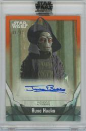 2021 TOPPS Star Wars Signature Series Autographs Orange / JEROME BLAKE as RUNE HAAKO 【09/10】