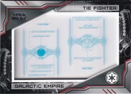 2019 Topps Star Wars Skywalker Saga  TIE fighter Commemorative Blueprints Relics 114/250