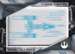 2019 Topps Star Wars Skywalker Saga  Y-wing fighter Commemorative Blueprints Relics 026/250