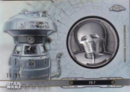 2019 Topps Star Wars Chrome Legacy  FX-7 - 2-1B Droid Commemorative Medallion REFRACTOR Blue(パラレル版) 12/99