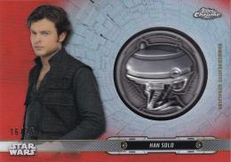 2019 Topps Star Wars Chrome Legacy  Han Solo - L3-37 Droid Commemorative Medallion REFRACTOR Orange(パラレル版) 16/25
