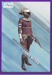 2019 Topps Star Wars The Rise of Skywalker Series 1  Zorii Bliss Illustrated Characters Purple(パラレル版) 093/199