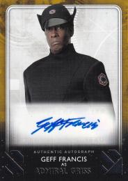 2020 Topps Star Wars The Rise of Skywalker Series 2  Geff Francis as Admiral Griss Autographs Gold(パラレル版) 08/10