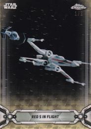 2019 Topps Star Wars Chrome Legacy  Red 5 in Flight Base SuperFractor(1of1!) 1/1
