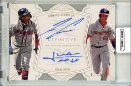2020 Topps Definitive Collection Ronald Acuna Jr. / Juan Soto #DAC-AS Dual Autographs【17/35】 Braves / Nationals