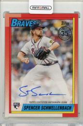 2025 TOPPS Series1 Spencer Schwellenbach 1990 Topps Autographs #90ASSC Atlanta Braves