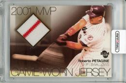 2002 BBM 1stバージョン ペタジーニ　(ヤクルト) Game Worn Jersey 133/200