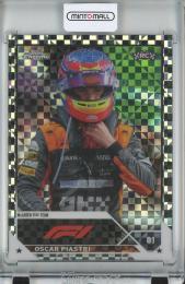 2023 Topps Chrome Fomula 1 Racing  Oscar Piastri Base/F1 Drivers/RC/Checker Flug/#41