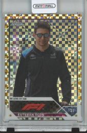 2023 Topps Chrome Fomula 1 Racing  Esteban Ocon Base/F1 Drivers/Gold Checker Flug/#30 47/50