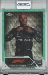 2023 Topps Chrome Fomula 1 Racing  Lewis Hamilton Base/F1 Drivers/Aqua Wave/#21 139/150