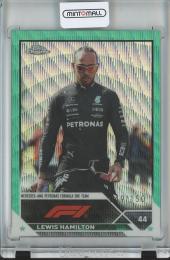 2023 Topps Chrome Fomula 1 Racing  Lewis Hamilton Base/F1 Drivers/Aqua Wave/#23 49/150