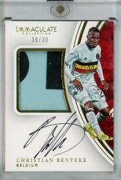 2017 Panini Immaculate Soccer Christian Benteke Premium Patch Autographs/#PP-CB【30/30】 Belgium