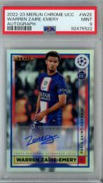 2022-23 Topps Merlin UEFA Soccer Warren Zaire-Emery Base Autographs/#AC-WZE【PSA9】 Paris Saint-Germain