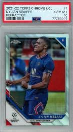 2021-22 Topps Chrome UEFA Champions League Kylian Mbappe Refractors/#1【PSA10】 Paris Saint-Germain